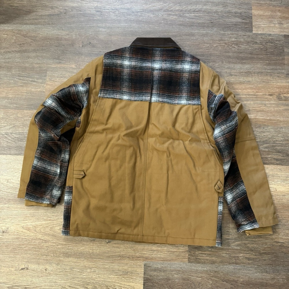 Carhartt‎ WIP Highland Jacket Work In Progress Tan Plaid Men's Sz M NWT - Picture 10 of 10